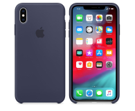 Etui Silicone Case do iPhone XS Max Midnight niebieskie - 449544 - zdjęcie 1